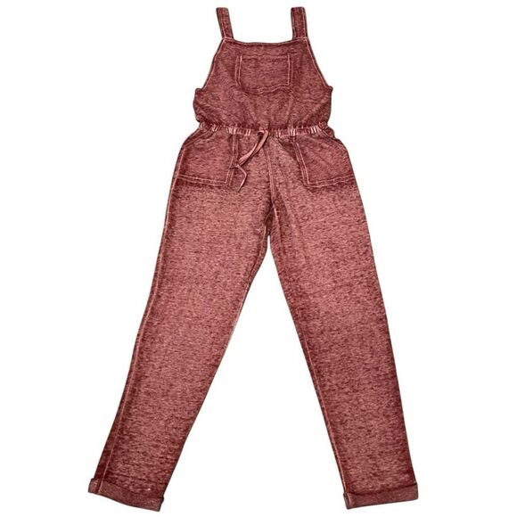 Pink Rose Jumper Jumpsuit Romper Heathered Burgandy size Medium - Picture 1 of 11